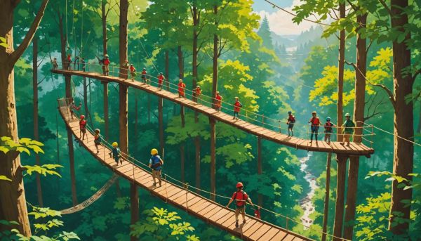 Pourquoi le parc accrobranche séduit les enfants